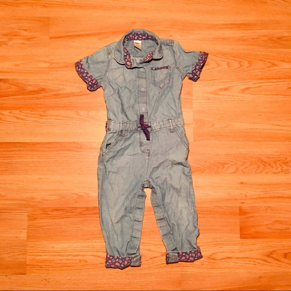 Oshkosh B’Gosh Floral-Lined Coveralls